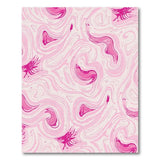 Pink Pink Fluid Swirl Abstract Area Rug