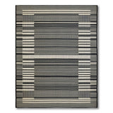 Black and White Modern Black White Geometric Striped Area Rug