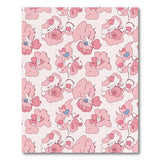 Romantic Pink Rose Heart Floral Area Rug