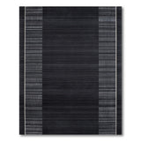 Modern Black Grey Vertical Striped Area Rug