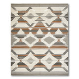 Brown Tan Geometric Southwestern Woven Rug