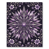 Mystical Purple Mandala Floral Area Rug