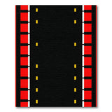 Retro Film Reel Road Area Rug