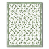 Delicate Green Daisy Floral Area Rug