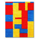Geometric Modern Vibrant Geometric Color Block Area Rug