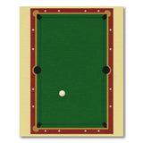ODIKA Washable Pool Table Billiards Area Rug - Low Pile Non-Slip Game Room Decor