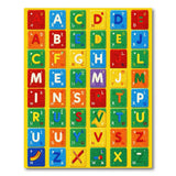 Multi-color and Patterns Vibrant Multi-Color ABC Alphabet Kids Area Rug