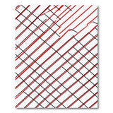 Bold Red Black Crosshatch Geometric Area Rug