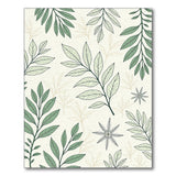 Lush Green Leaves Botanical Area Rug