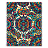 Vibrant Paisley Mandala Floral Radiance Rug