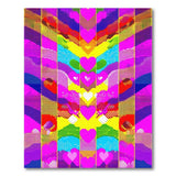 Rainbow Hearts Pop Art Area Rug