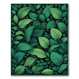 Lush Emerald Green Leaves Area Rug