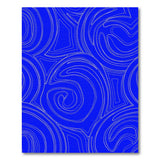 Blue Abstract Wave Contour Area Rug