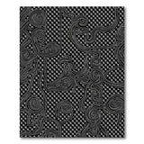 Black White Heritage Tribal Swirl Area Rug