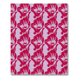 Bold Magenta Tulip Floral Area Rug