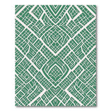 Emerald Green Geometric Lattice Area Rug
