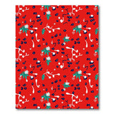 Vibrant Red Berry Floral Pattern Area Rug