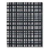Geometric Modern Black and White Black White Grid Woven Area Rug