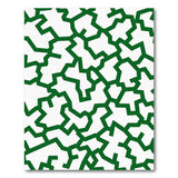 Bold Green Jagged Geometric Area Rug