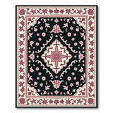 Pink Pink Floral Medallion Persian Area Rug
