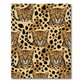 Leopard Face Spots Pattern Area Rug