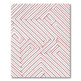 Red Maze Labyrinth Geometric Area Rug