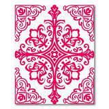 Ornate Pink Floral Area Rug