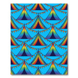 Multi-color and Patterns Rainbow Tent Festival Area Rug