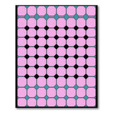 Pink Octagon Geometric Area Rug with Teal Accents