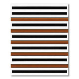 Bold Black Tan Horizontal Striped Area Rug
