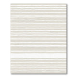 ODIKA Modern Striped Washable Area Rug - Low Pile Non-Slip Neutral Rug