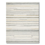 Modern Geometric Striped Area Rug in Black Gold
