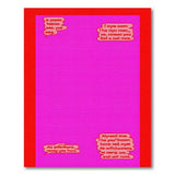 Pink Glitch Text Abstract Area Rug