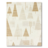 Geometric Pine Tree Area Rug in Beige