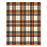 Classic Orange Plaid Area Rug