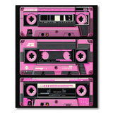 Stacked Pink Cassette Mixtape Area Rug