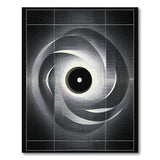 Hypnotic Black White Vortex Area Rug