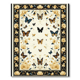 Vintage Butterfly Blossom Area Rug
