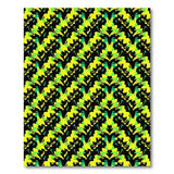Vibrant Yellow Green Geometric Duck Rug