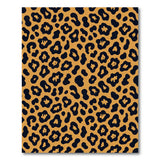 Vibrant Orange Leopard Print Area Rug