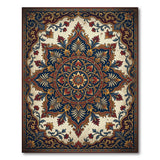 Multi-color and Patterns Traditional Persian Ornate Navy Persian Medallion Area Rug