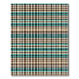 Brown and Tan Teal Brown Plaid Woven Area Rug