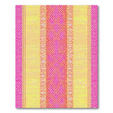 Vibrant Pink Yellow Geometric Lattice Area Rug