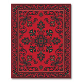 Elegant Red Persian Area Rug with Ornate Floral Medallion