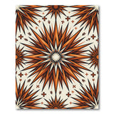 Burnt Orange Starburst Southwestern Rug
