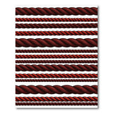 Red Braided Rope Border Area Rug