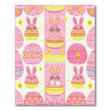 Kids Cartoon Cute Pink Bunny Easter Egg Kids Area Rug
