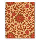 Red Sunflower Floral Area Rug