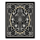 Ornate Art Nouveau Floral Area Rug