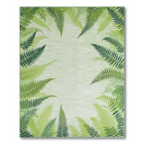 Lush Green Fern Radiance Area Rug